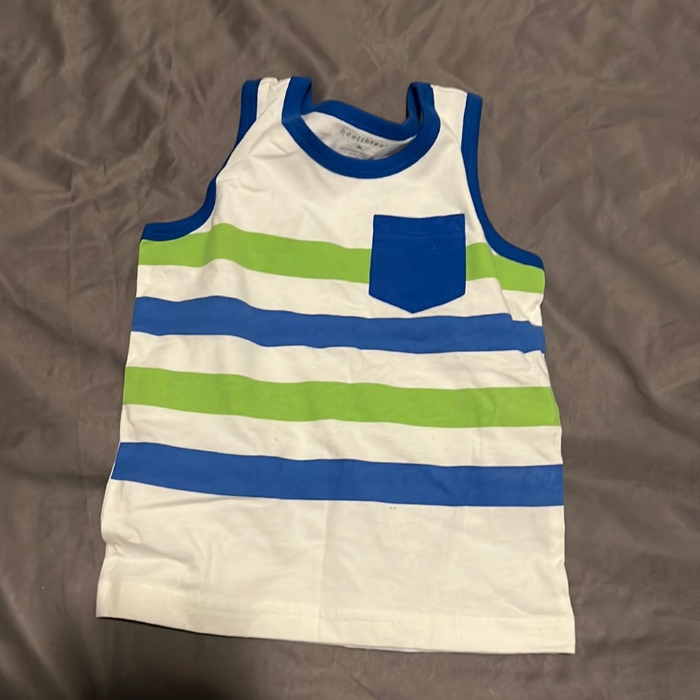 Blue and Green Striped Tank